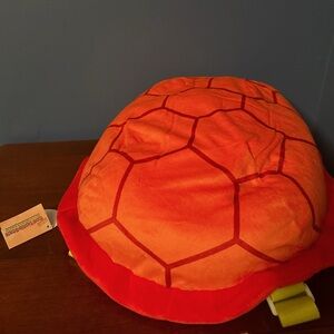 21” Orange Turtle Shell Backpack plush